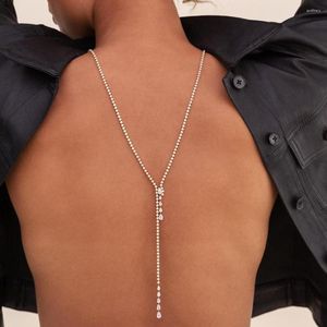 Chains Fashionable And Novel Accessories Personality Tassel Full Drill Back Chain Luxury Wild Simple Body Female