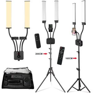 Diğer Flash Aksesuarlar LED Yüzük Lash Hafif Çift Kollar LED Dolgu Güzellik Makyaj için 200cm Tripod ile Video Kirpik P Ographic Selfie Aydınlatma 230825