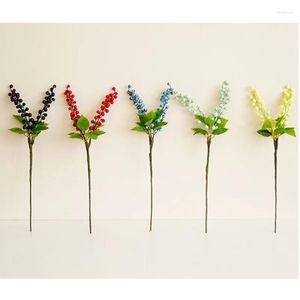 Dekorativa blommor 1ston Fortune Fruit Artificial Berry Plant Diy For Party Festival Home Christmull Decoration Garden Wreath Craft