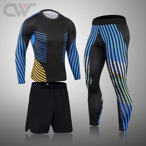 Herren-Trainingsanzüge, schnell trocknend, 3-teiliges Set, Laufen, Herrenanzug, Rashguard, Herren-Set, MMA-Kompressionskleidung, Herren-Langarm-T-Shirt, Leggings, Trainingsanzug 230825