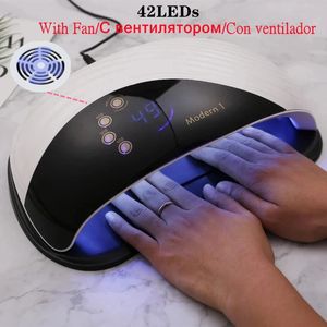 Suszarki paznokci nowoczesne 12 wbudowane suszarka wentylatora chłodzącego 3 w 1 Szybka lampa suszenia Utwardzanie żel Manicure LED UV Podwójne źródło światła 230825