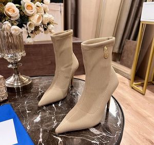 Latest Women's Boots Fabric Face Thin High Heel Pointed Women US11=Eur42 Formal Casual Banquet Party Work Matching Lace Up Cover Size 35-42