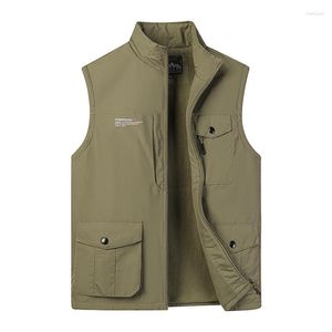 Gilet da uomo Giacche e cappotti da uomo per l'inverno Gilet senza maniche in pile caldo e spesso Design reversibile Sportivo Impermeabile Marchio di abbigliamento maschile C5296