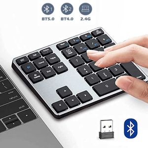 Drahtloser Nummernblock, wiederaufladbar, numerische Bluetooth-Tastatur für Mac Windows, 35-Tasten-Aluminium-Nummernblock für Buchhalter HKD230825. HKD230824