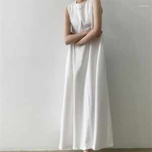 Casual Dresses Sleeveless Tank Women's 2023 Summer Long Knee-length Cotton Linen Dress For Women