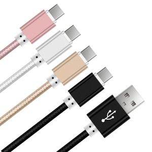 Kabel typu-C Micro USB Szybkie ładowanie typu C Pletający się telefon komórkowy Synchronizuj przewód sznurkowy 1m 2m 3m 1,5m