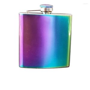 Hip Flasks 6oz Stainless Steel Outdoor Portable Wine Pot Electroplated Colorful Drinking Whiskey Bottle Bar Accessories