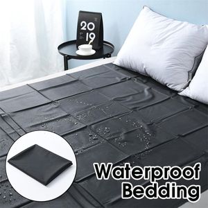 Sexmöbler PVC plastbedlar Spel Vattentätt täckning med par vattentäta kuddar Full Queen King Bedding Sheets Set Adult Sex Toys 230825