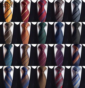 Boyun bağları 65 stil retro erkeklerin katı şerit ekose paisley 8cm jacquard kravat kravat damat düğün partisi hediyesi toptan dropshiping 230824