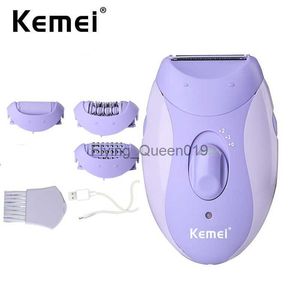 Kemei Electric Epilator Rechargeable Women Bikini Shaver Whole Body Trimmer Legs Armpit Hair Removal Machine Foot Callus Remover HKD230825