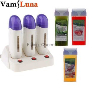 3 Pieces Women Epilators For Hair Removal Depilatory Roll on Wax Heater Roller Waxing Warmer Machine With or Without 3 Wax HKD230825