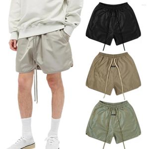 Shorts masculinos verão e mulheres cordão cinco pontos nylon fitness high street impresso casual