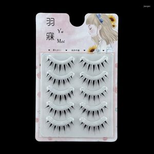 Falsche Wimpern GUGCGV 5 Paar Wimpern Ankunft Anime Cosplay Natural Wispy Korean Makeup Artificial