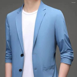 Men's Suits Men Suit Coat Formal Business Commute Style Long Sleeves Lapel Thin Straight Loose Pockets Spring Fall Jacket