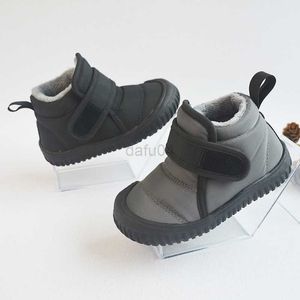 Sneakers New Winter Children Cotton Shoes Baby Casual Soft-soled Warm Cotton Boots Boys and Girls Fashion Short Snow Boots L0825