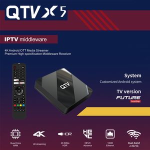 QTV X5 Android 10.0 TV Box Ricevitore middleware Allwinner H616 2GB 8GB 2.4G 5G WiFi 4k Set Top Box OTT Media Streamer Box