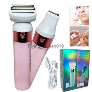 2 Arada 1 Bikini Düzeltici Kadınlar için Elektrikli Lady Clipper Pubik Epilasyon Sökme Jilet Bacaklar Kol kolu su geçirmez ıslak kuru kullanım epilator hkd230825