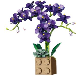 Wholesale Flowering Brick Custom Block Flower Bouquet Itachi Uchiha Figure Mini Block Cartoon Minifigure Artificial Flower Decoration Building Block Toy For Kid