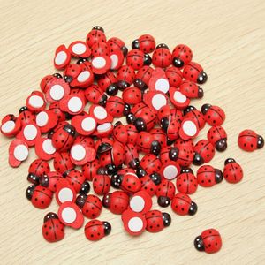 Obiekty dekoracyjne figurki śliczne czerwone biedronka 1000pcs drewniana laska ścienna naklejka na ścienne dzieci dzieci malowane lodówka magnesu Magnes