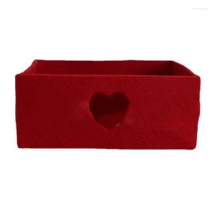 Geschenkverpackung zum Valentinstag, rote Liebesherz-Süßigkeit, wiederverwendbare Stoffverpackung, Geschenkboxen, Partyzubehör für Weihnachten