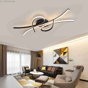 Smart Home Alexa Modern led Ceiling Lights for living room bedroom study room Matte black or Gold finished Ceiling Lamp fixtures HKD230825