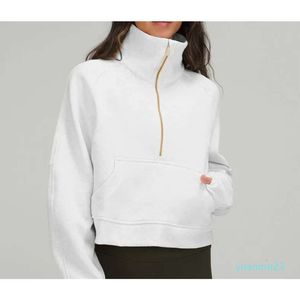 Womens Yoga Hoodies Exercise Fiess Wear Outfit Sportswear Outer Short Jackets Outdoor Apparel Casual Adult Running Long Sleeve