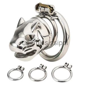Other Health Beauty Items Stainless Steel Penis Lock Chastity Cage Set Small Male Metal Lion Penis Cage Bondage Belt Cock Ring Slave Restrained Man x0825