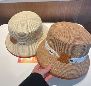 シンプルな平らなバケツ帽子麦わら帽子太陽の帽子韓国スタイルの女性の帽子
