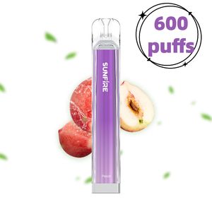 Authentic Crystal Sunfire Vape 600 Puffs Disposable crystal puff 600 bar E Cigarettes 550mAh Battery 0% 2% 3% 5% Capacity 2ml With Vape Pen 100% Quality Original Supply