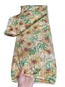 Кружеваная ткань с блестками африканские платья для женщин Текстильная швейная одежда.