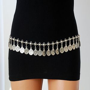 Waist Chain Belts Beach Belt Tassels Body Fashion Silver Women Accessories Charms Collocation Coin Jewelry For 230825