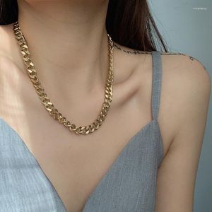 Catene in acciaio inossidabile Miami Curb Collana a catena cubana Ragazzi Uomini Donne Colore oro Hip Hop Drago Chiusura con chiusura a maglie Bracciale 18 carati