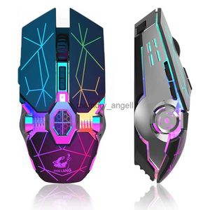 Mouse para jogos sem fio, recarregável, luzes RGB, ajustável, DPI, clique silencioso, sono automático, ergonômico para jogos ou trabalho, HKD230825