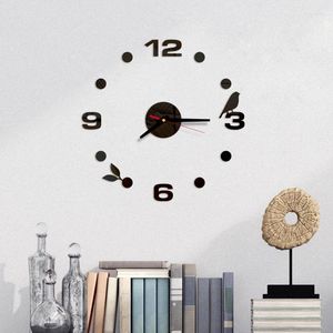 Wall Clocks Creative 3D Clock Mirror Stickers Fashion Living Room Quartz Watch DIY Home Decoration Removable Sticker