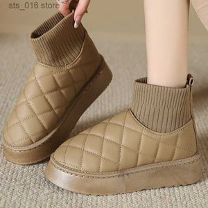 women's veet Snow Boots thickening 2023 new fashion short-tube slip-on warm bread cotton shoes s winter boots 36-40 T230 1d7f boot