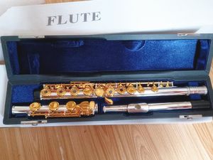 Nowy przylot profesjonalny instrument muzyczny fletu 17 dołek e-key srebrne body złoto klawisz C Trój otwórz powszechnie używany flet