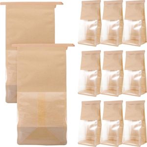 Storage Bottles 50 Pcs Bread Bags Window Small Paper Bakery Homemade Multi-function Treat Baking Wrapping Pouches