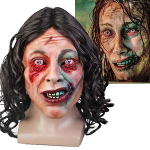 Parti Maskeleri Film Evil's Dead Rise Maskeleri Lateks Maske Cosplay Ellie Kostüm Korkunç Korku Katili Tam Yüz Şeytan Demon Hayalet Cadılar Bayramı 230824