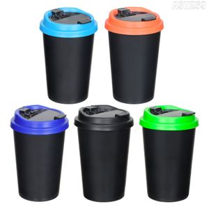 Cross-border Hot Sale Plastic Portable Car Ashtray Coffee Cup Shaped Ashtray Easy to Clean