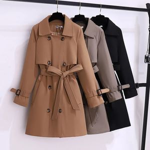 Women's Trench Coats Windbreaker Women's Spring Autumn Coats This Year's Medium-Long Jacket Higher British Atyle Outerwear Female Top 230824