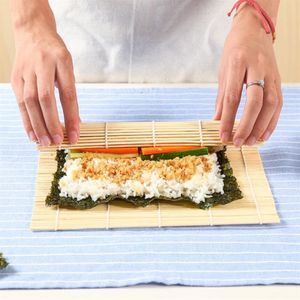 Conjunto de sushi de bambu, esteiras para enrolar arroz, ferramentas de cozinha, acessórios diy240b