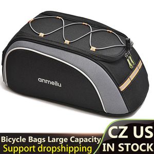 Panniers Bags 8L Bicycle Bags Large Capacity Waterproof Cycling Bag Mountain Bike Saddle Rack Trunk Bags Luggage Bike Bag 230824