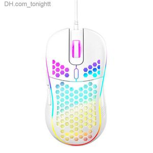 Highend Lightweight USB Wired RGB Gaming Mouse 7200DPI Honeycomb Shell Ergonomic for Computer PC Desktop Black White Pink New Q230825