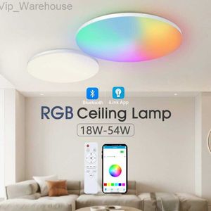 Luce di soffitto intelligente RGB CCT Controllo APP 370mm 300mm 18-54w 220v Lampada ambientale per la camera da letto Decorazioni domestiche HKD230825