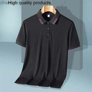 2023 algodão polo camisas homens negócios normal manga curta clássico ajuste estiramento golfe tshirt trabalho verão tamanho grande 8xl branco preto hkd230825