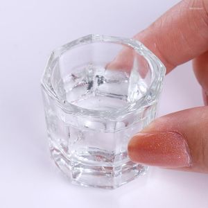 Wine Glasses Nail Crystal Cup Liquid Pen Washing Water Special Thick Octagonal Professional Enhancement Tools