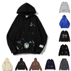 Designer-Kapuzenpullover für Herren, Sweatshirts, Kapuzenpullover mit bemalten Graffiti-Buchstaben, bedruckt, lockere, lässige Mode für Männer und Frauen, Uni-Jacke