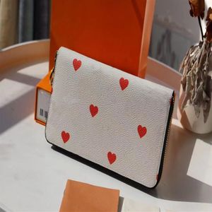 M57491 GAME ON ZIPPY WALLET pop colors high quality Card Holders wallet with heart Flowers dustbag and box newest M80305 ZIPPY COI285j
