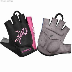 Mann Frau Halbfinger Fahrradhandschuhe Atmungsaktive stoßfeste Lycra-Materialien Handschuhe Reiten MTB Fahrradhandschuhe für Outdoor-Sport Q230825