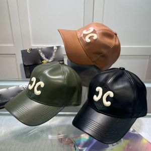 Chapéu de beisebol de couro de luxo masculino designer bola boné moda feminina férias viagem sólida preto bonés férias ajustável clássico casquette novo